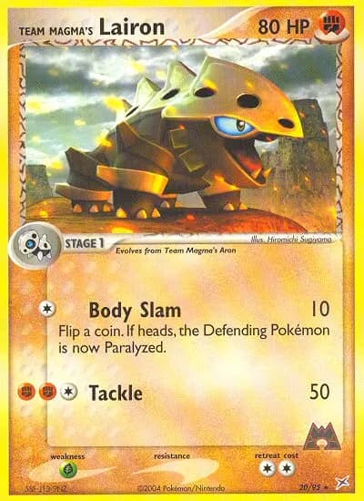 Team Magma's Lairon — Team Magma vs Team Aqua 20 Pokémon card