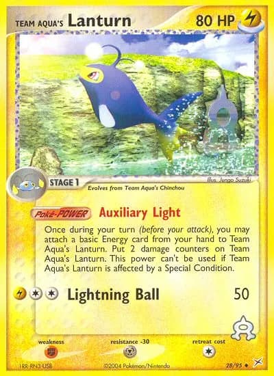 Team Aqua's Lanturn — Team Magma vs Team Aqua 28 Pokémon card