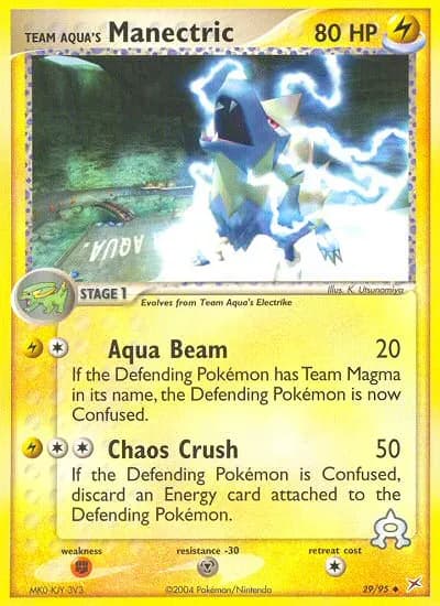 Team Aqua's Manectric — Team Magma vs Team Aqua 29 Pokémon card
