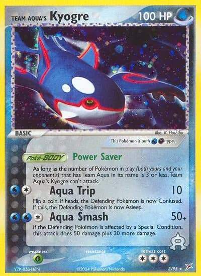 Team Aqua's Kyogre — Team Magma vs Team Aqua 3 Pokémon card