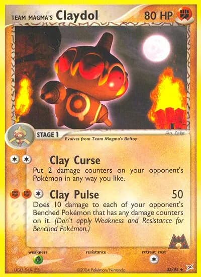 Team Magma's Claydol — Team Magma vs Team Aqua 33 Pokémon card