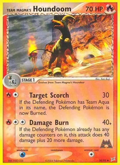 Team Magmas Hundemon — EX Team Magma vs Team Aqua 34 German Pokémon card