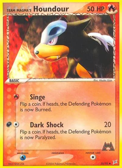 Team Magma's Houndour — Team Magma vs Team Aqua 35 Pokémon card