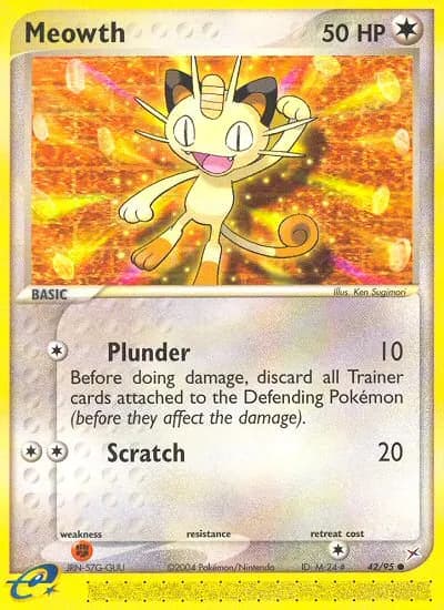 Meowth — Team Magma vs Team Aqua 42 Pokémon card