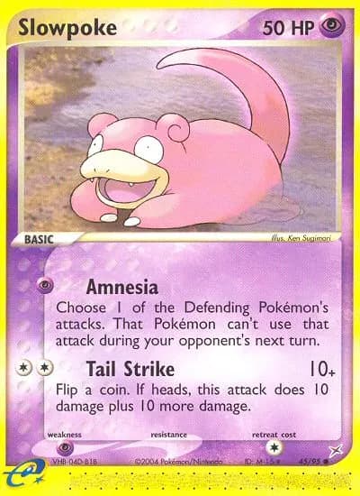 Slowpoke — Team Magma vs Team Aqua 45 Pokémon card