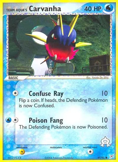 Team Aquas Kanivanha — EX Team Magma vs Team Aqua 47 German Pokémon card