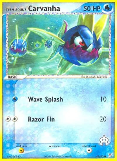 Team Aquas Kanivanha — EX Team Magma vs Team Aqua 48 German Pokémon card