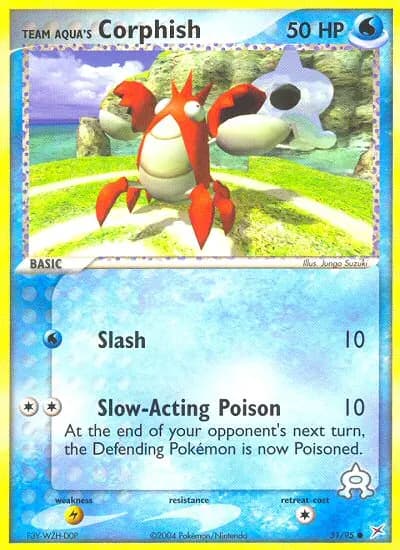 Team Aqua's Corphish — Team Magma vs Team Aqua 51 Pokémon card