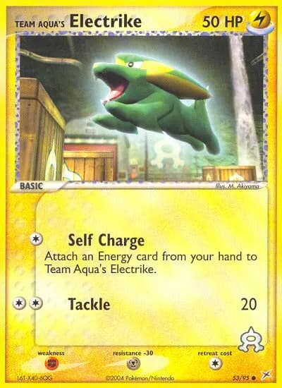 Team Aqua's Electrike — Team Magma vs Team Aqua 53 Pokémon card