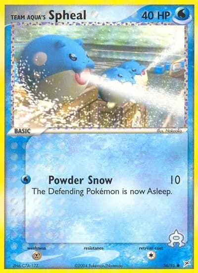 Team Aqua's Spheal — Team Magma vs Team Aqua 56 Pokémon card