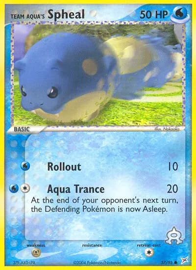 Team Aqua's Spheal — Team Magma vs Team Aqua 57 Pokémon card