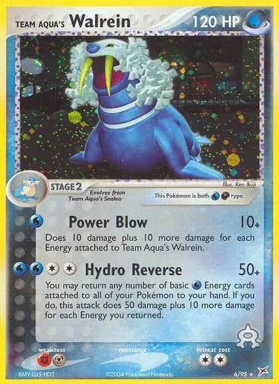 Team Aqua's Walrein — Team Magma vs Team Aqua 6 Pokémon card