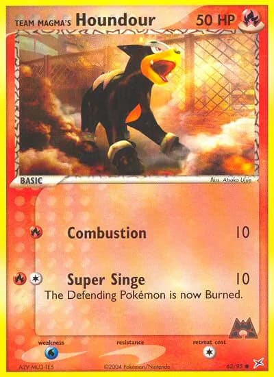 Team Magma's Houndour — Team Magma vs Team Aqua 62 Pokémon card