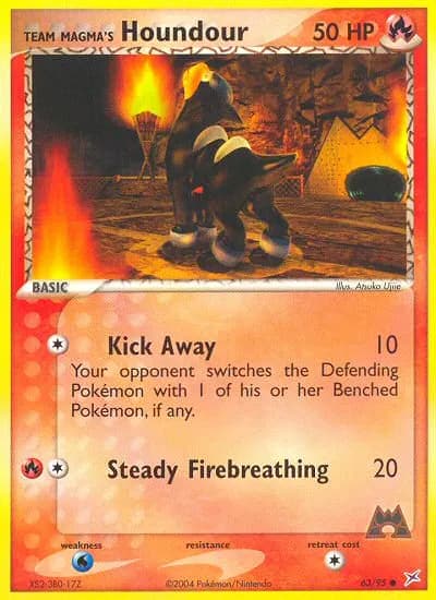 Team Magma's Houndour — Team Magma vs Team Aqua 63 Pokémon card