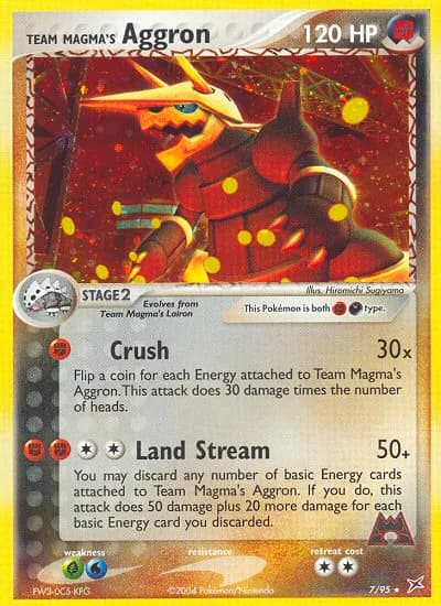 Team Magma's Aggron — Team Magma vs Team Aqua 7 Pokémon card