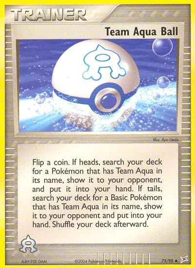 Team Aqua Ball — Team Magma vs Team Aqua 75 Pokémon card