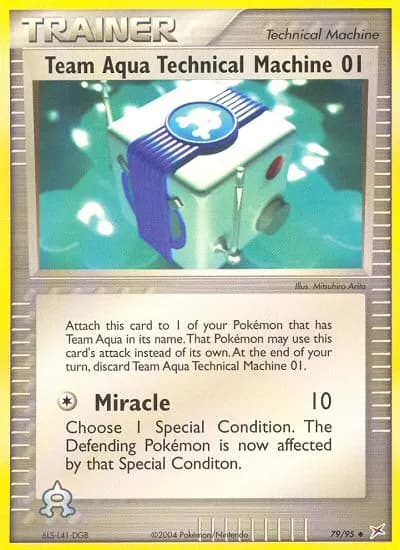Team Aqua Technical Machine 01 — EX Team Magma vs Team Aqua 79 German Pokémon card