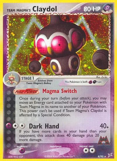 Team Magma's Claydol — Team Magma vs Team Aqua 8 Pokémon card