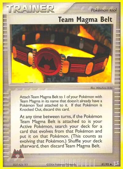 Team Magma Belt — Team Magma vs Team Aqua 81 Pokémon card