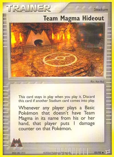 Team Magma Hideout — Team Magma vs Team Aqua 83 Pokémon card