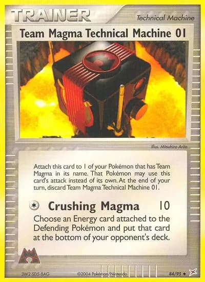 Team Magma Technical Machine 01 — Team Magma vs Team Aqua 84 Pokémon card