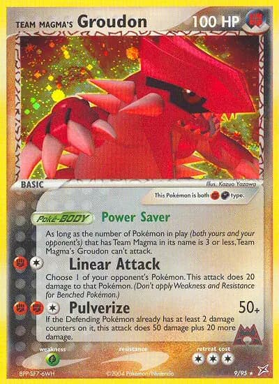 Team Magma's Groudon — Team Magma vs Team Aqua 9 Pokémon card