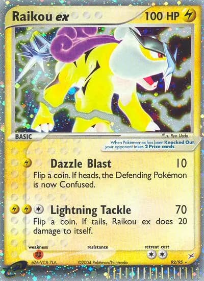 Raikou-ex — EX Team Magma vs Team Aqua 92 German Pokémon card