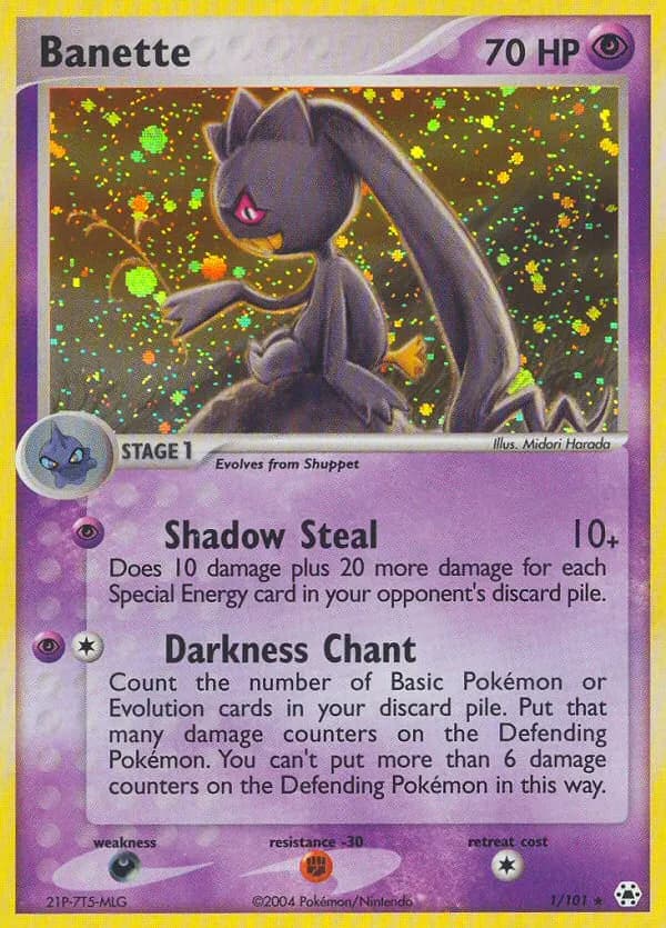 Banette — Hidden Legends 1 Pokémon card