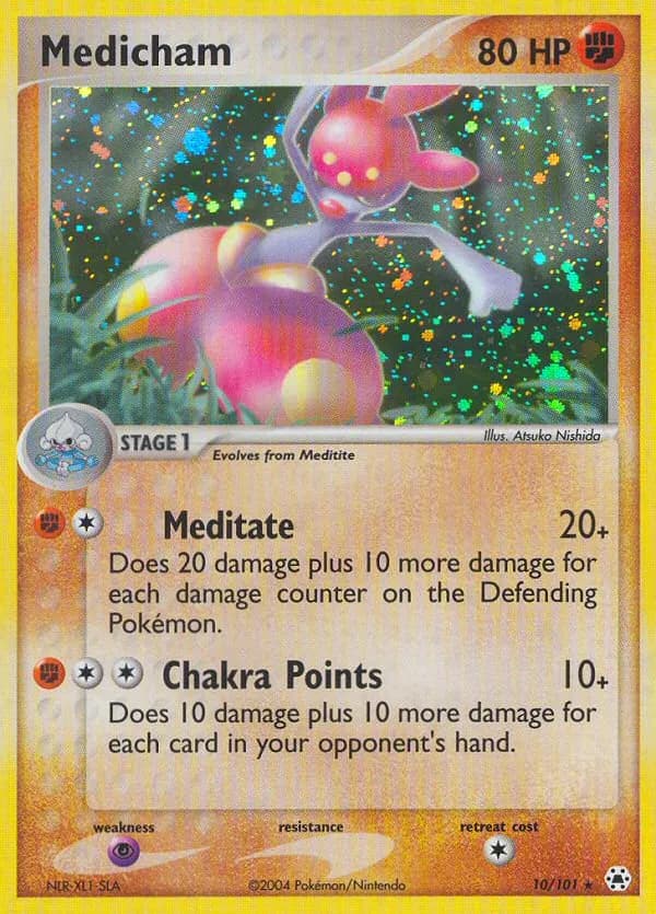 Medicham — Hidden Legends 10 Pokémon card