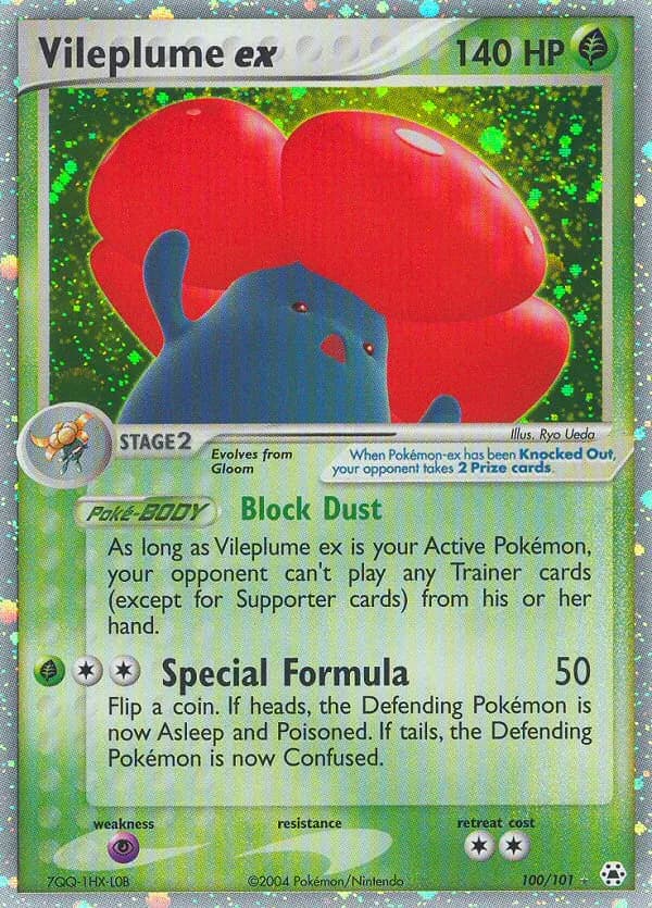 Vileplume ex — Hidden Legends 100 Pokémon card