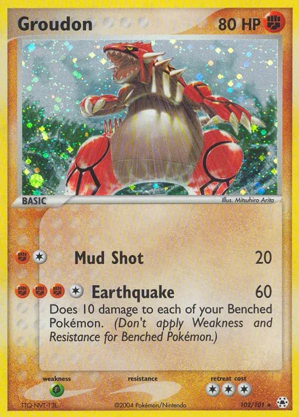 Groudon — Hidden Legends 102 Pokémon card