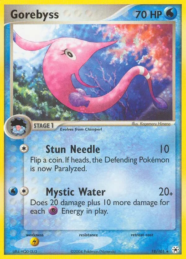 Gorebyss — Hidden Legends 18 Pokémon card