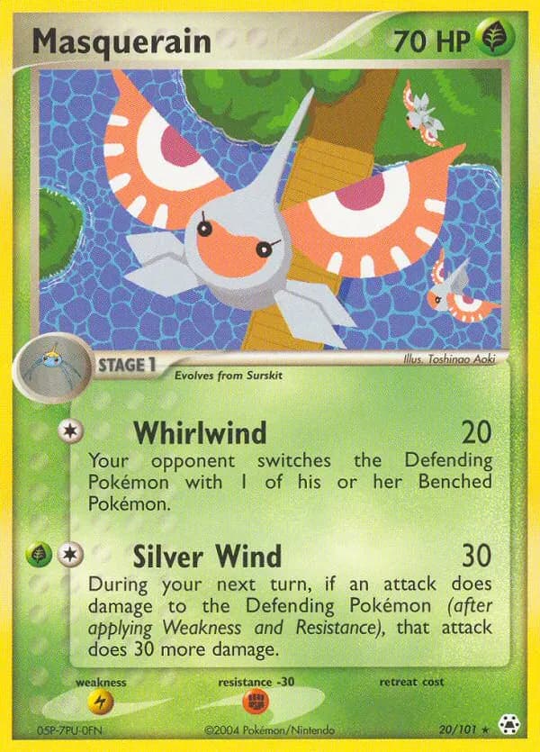 Masquerain — Hidden Legends 20 Pokémon card