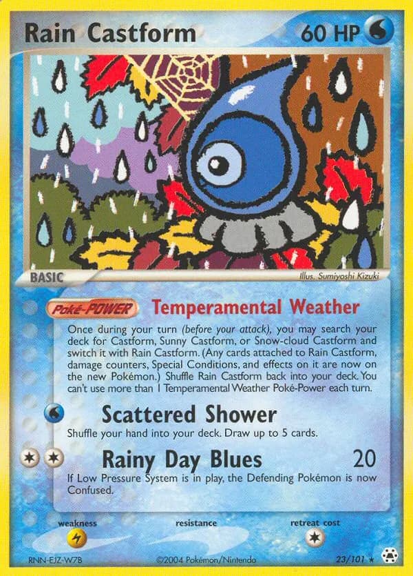 Rain Castform — Hidden Legends 23 Pokémon card