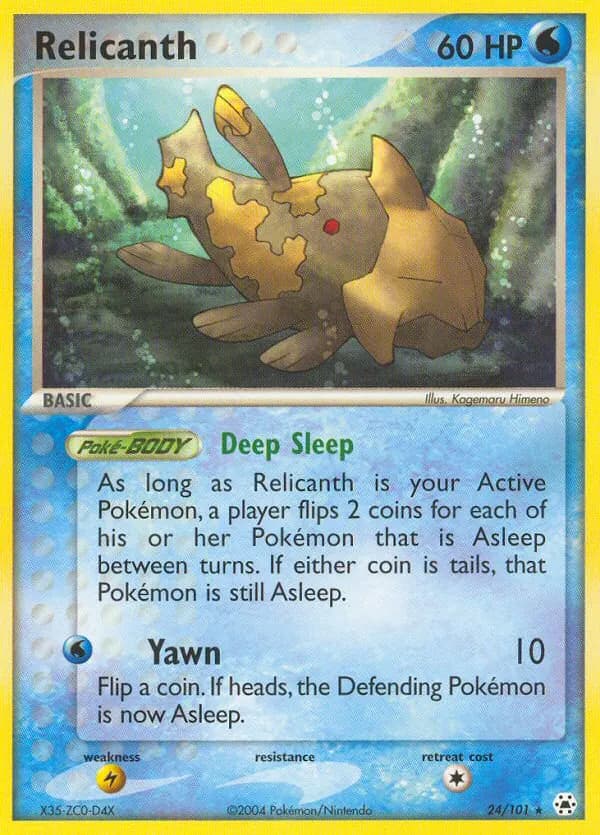 Relicanth — Hidden Legends 24 Pokémon card