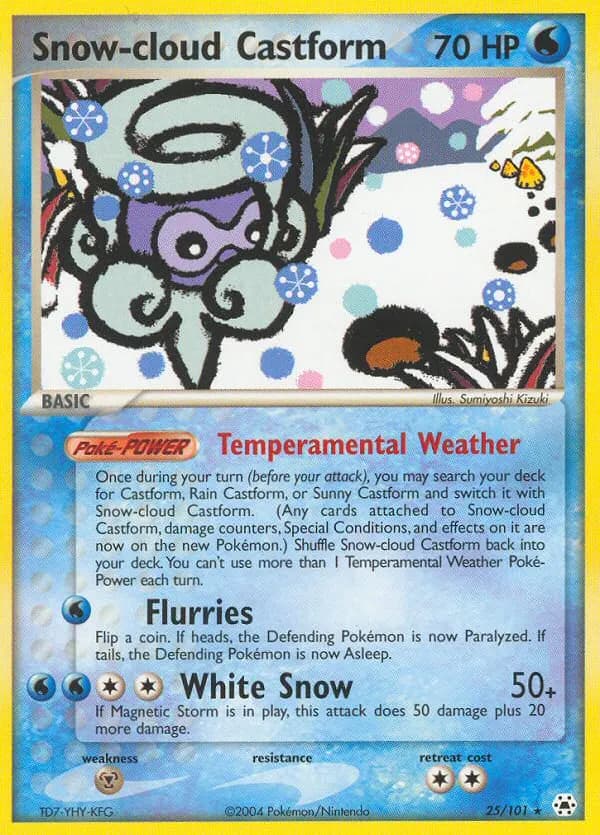 Snow-cloud Castform — Hidden Legends 25 Pokémon card