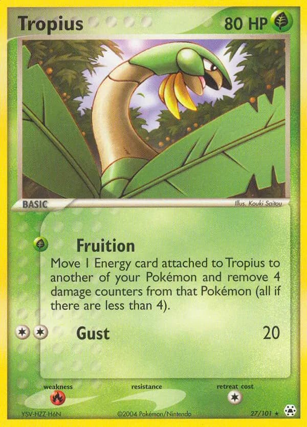 Tropius — Hidden Legends 27 Pokémon card