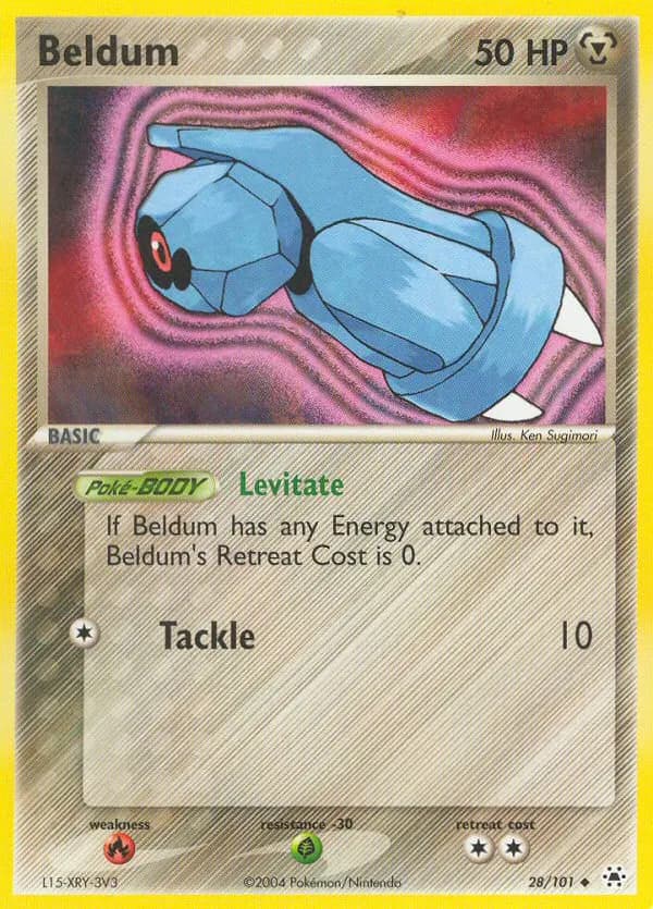Beldum — Hidden Legends 28 Pokémon card