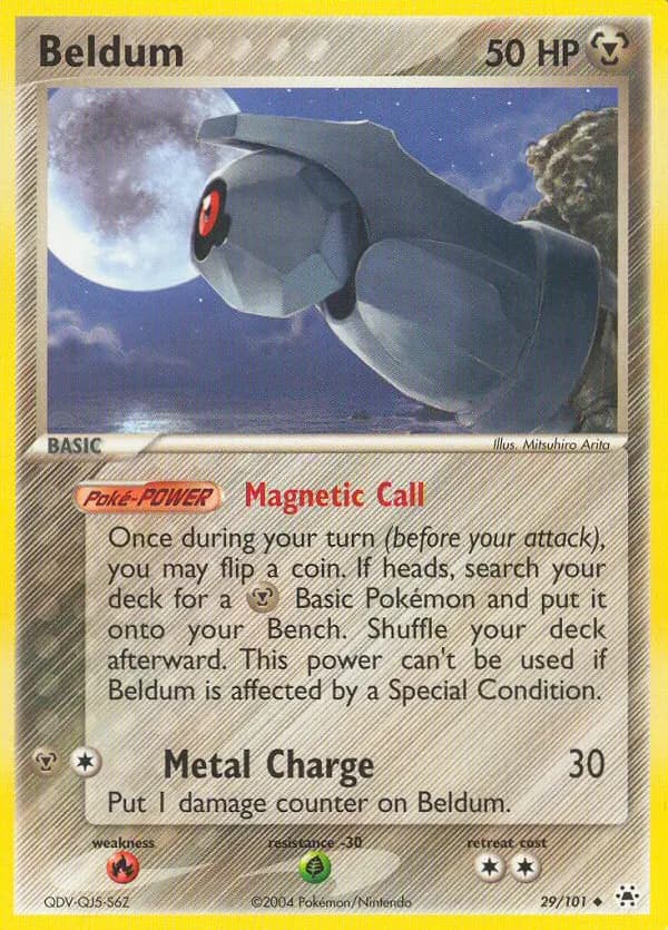 Beldum — Hidden Legends 29 Pokémon card