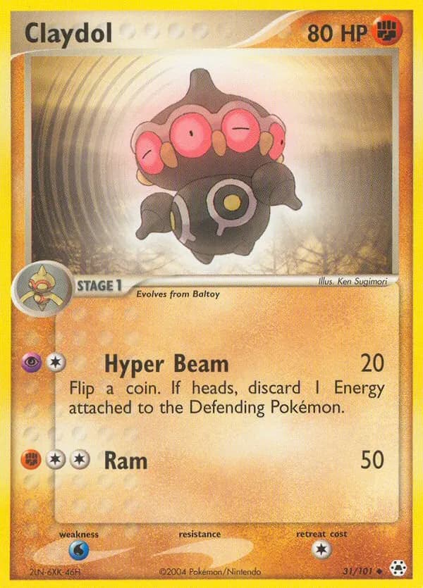 Claydol — Hidden Legends 31 Pokémon card