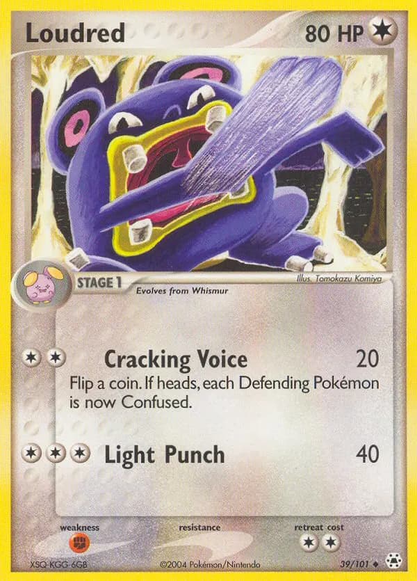 Loudred — Hidden Legends 39 Pokémon card