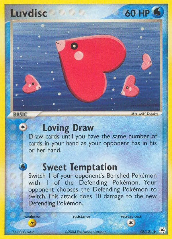 Luvdisc — Hidden Legends 40 Pokémon card