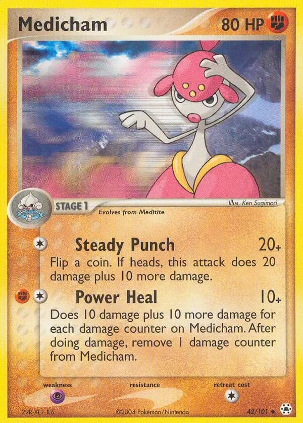 Medicham — Hidden Legends 42 Pokémon card