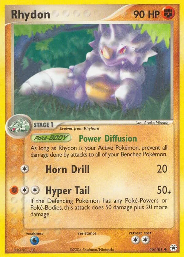 Rhydon — Hidden Legends 46 Pokémon card