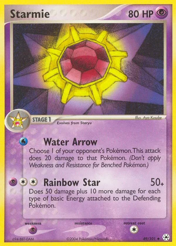 Starmie — Hidden Legends 49 Pokémon card