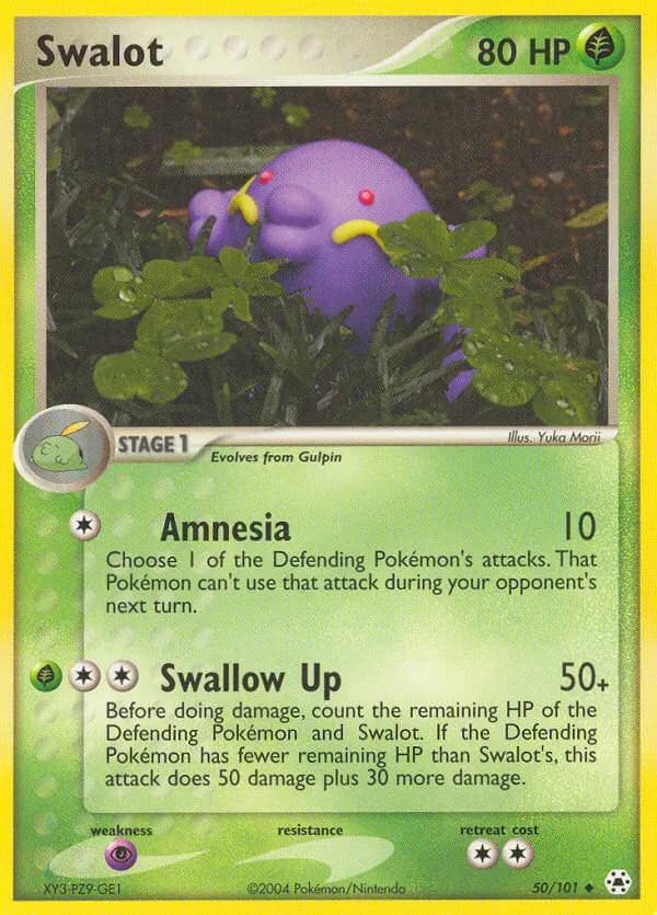 Swalot — Hidden Legends 50 Pokémon card