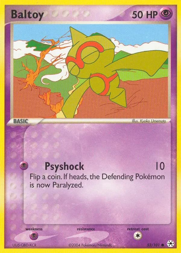 Baltoy — Hidden Legends 52 Pokémon card