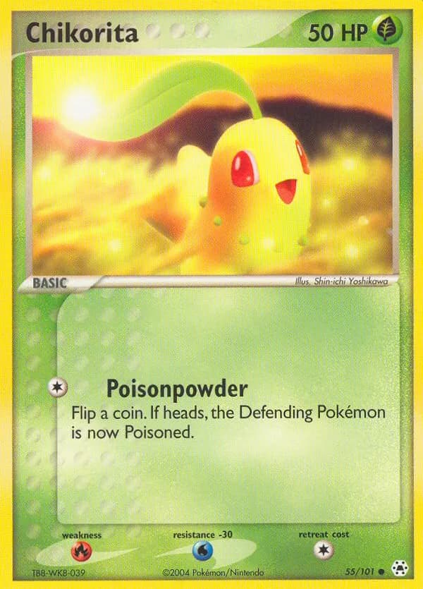 Chikorita — Hidden Legends 55 Pokémon card
