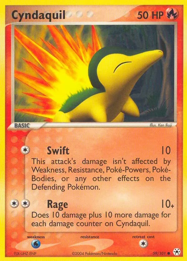 Cyndaquil — Hidden Legends 59 Pokémon card