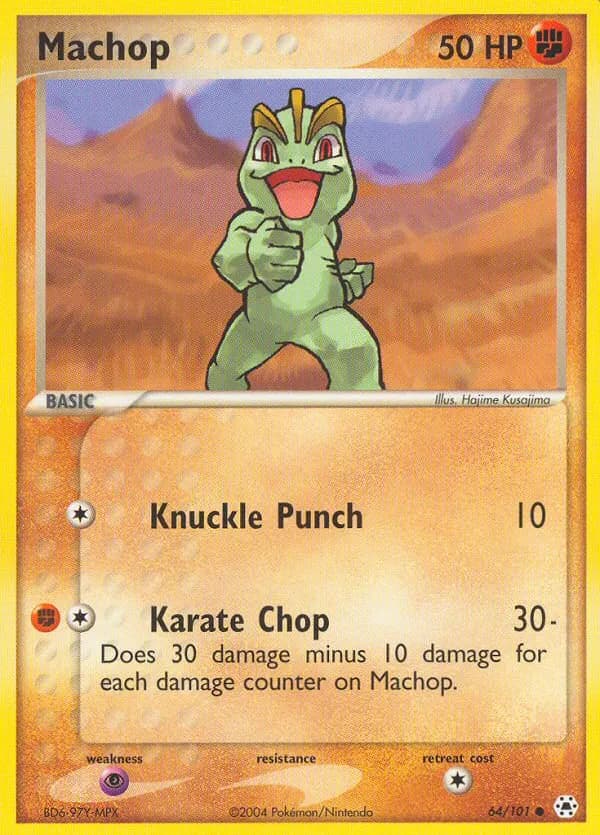 Machop — Hidden Legends 64 Pokémon card